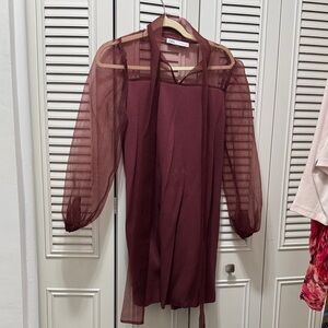 Zara Burgundy Mini Dress